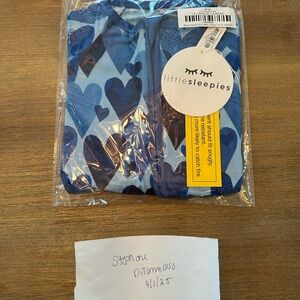 Little Sleepies Blue Heart Print Pajamas